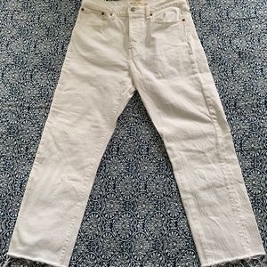 Levi's White Wedgie Straight Jeans